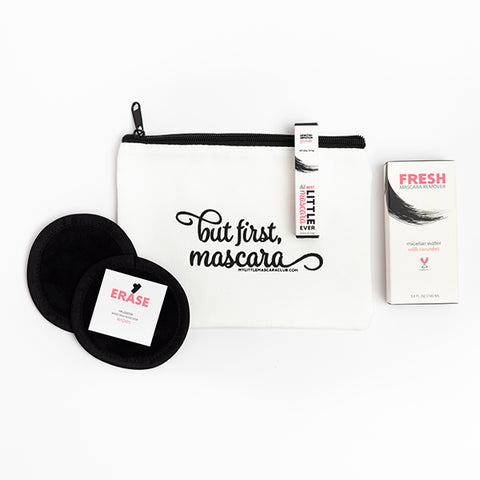 PRETTY GIFT SET: mascara + remover + wipes + pouch